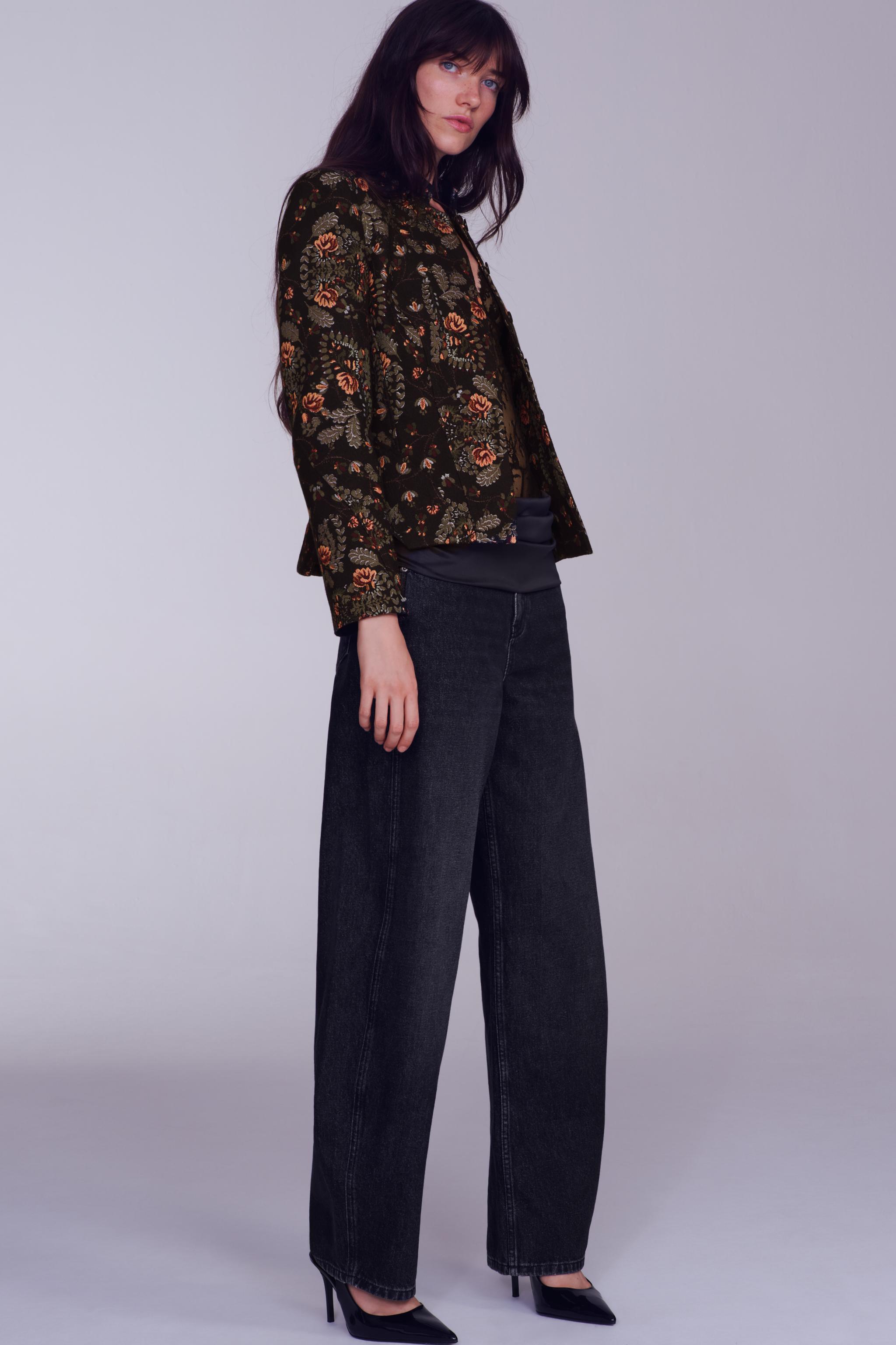 ZW COLLECTION CURVED STRAIGHT MID-RISE JEANS